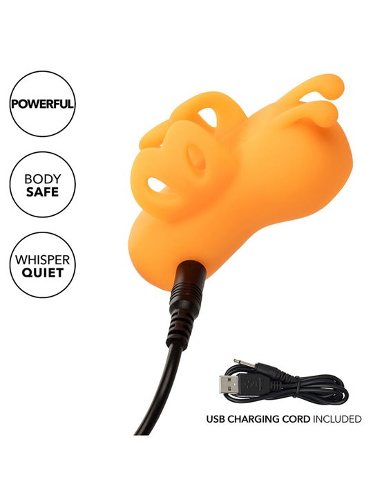 Calexotics Buzzing Vibe - Orange Finger Stimulator with 10 Vibrations
