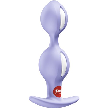 Fun Factory B-Balls Duo - Purple Silicone Anal Plug with Balls 13 cm