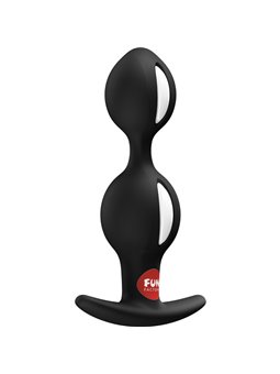 Fun Factory B-Balls Duo - Plug Anale in Silicone Nero con Sfere 13 Cm