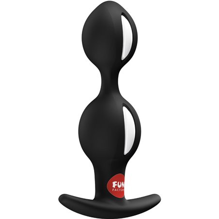 Fun Factory B-Balls Duo - Plug Anale in Silicone Nero con Sfere 13 Cm