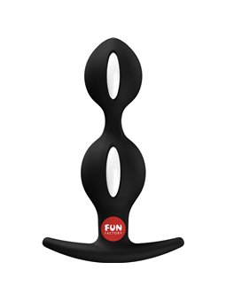 Fun Factory B-Balls Duo - Plug Anale in Silicone Nero con Sfere 13 Cm