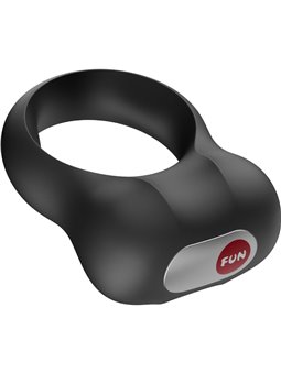 Fun Factory Steady - Black Silicone Vibrating Cock Ring