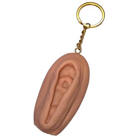 Diablo Picante - Portachiavi a Forma di Vagina Colore Beige