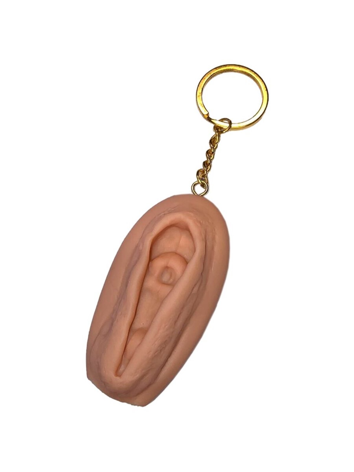 Diablo Picante - Portachiavi a Forma di Vagina Colore Beige