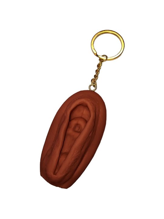 Diablo Picante - Portachiavi a Forma di Vagina Colore Marrone