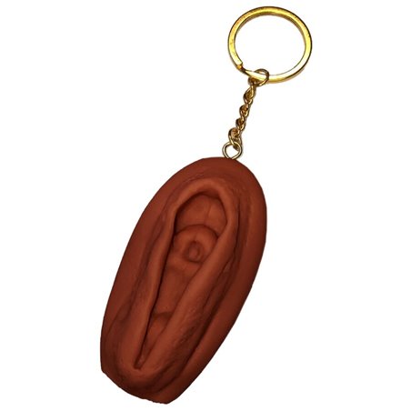 Diablo Picante - Portachiavi a Forma di Vagina Colore Marrone