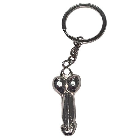 Diablo Picante - Portachiavi a Forma di Pene in Metallo Colore Argento