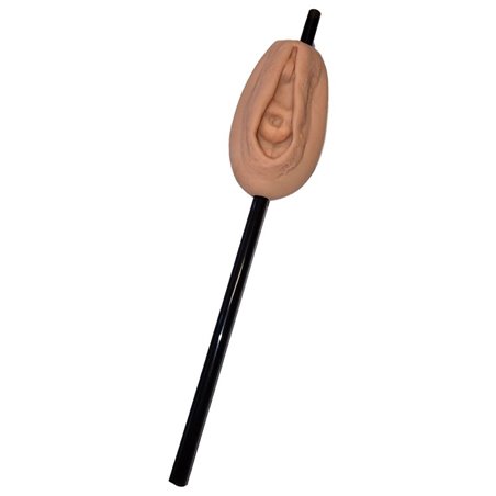 Diablo Picante - Cannuccia a Forma di Vagina Colore Beige