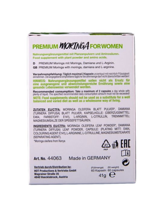 Hot Premium Moringa - Integratore per il Desiderio Femminile 60 Cp