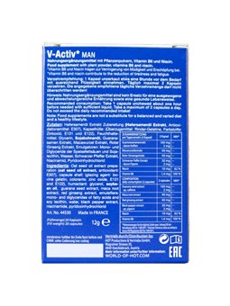 Hot V-Activ Performance - Male Virility Supplement 20 Capsules