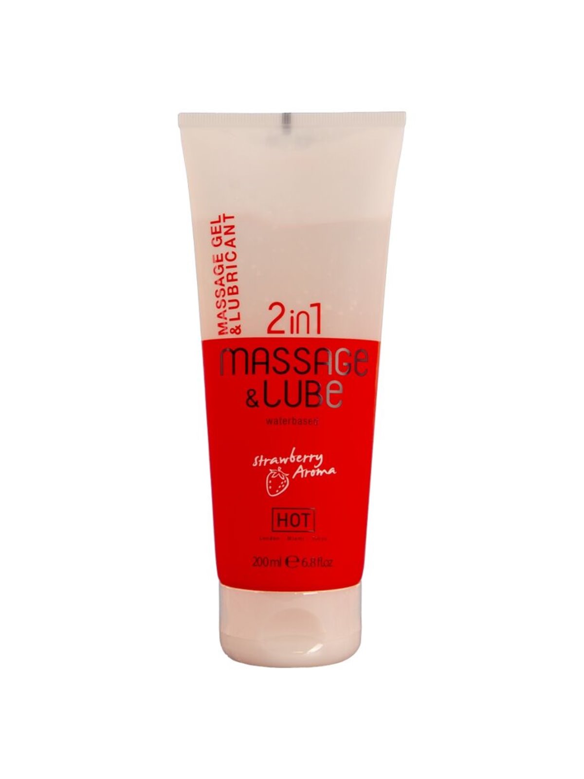 Hot Massage & Lube - Strawberry Lubricating and Massaging Gel 200 ML