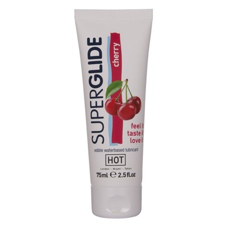 Hot SuperGlide - Lubrificante Intimo Commestibile Aroma Ciliegia 75 ML