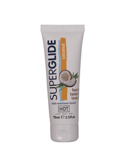 Hot SuperGlide - Lubrificante Intimo Commestibile Aroma Cocco 75 ML