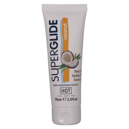 Hot SuperGlide - Edible Intimate Lubricant Coconut Flavour 75 ML
