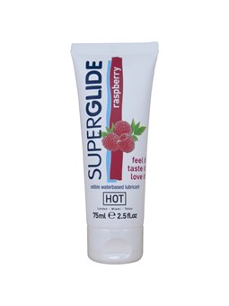 Hot SuperGlide - Lubrificante Intimo Commestibile Aroma Lampone 75 ML