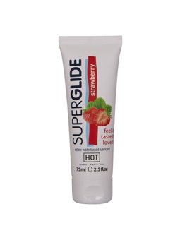 Hot SuperGlide - Lubrificante Intimo Commestibile Aroma Fragola 75 ML