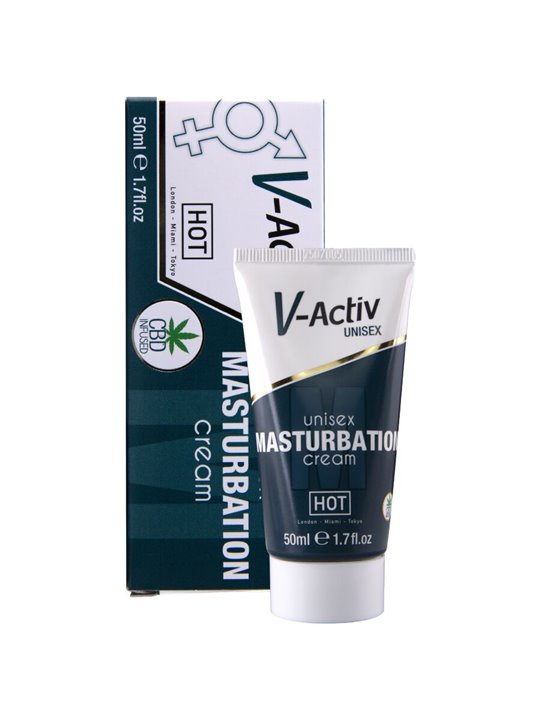 Hot V-Activ Masturbation - Unisex Stimulating Cream with CBD 100 ML
