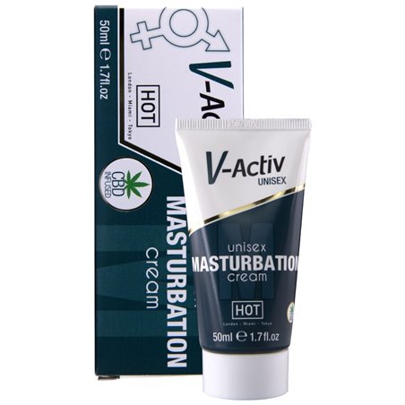 Hot V-Activ Masturbation - Unisex Stimulating Cream with CBD 100 ML
