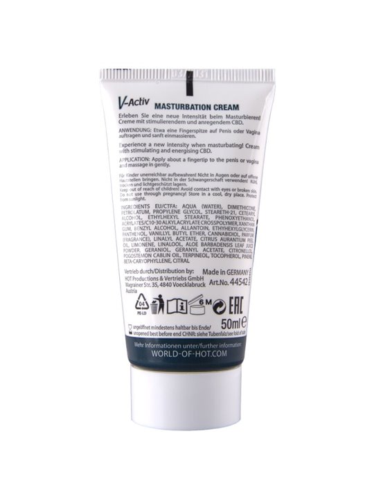Hot V-Activ Masturbation - Crema Stimolante Unisex con CBD 100 ML
