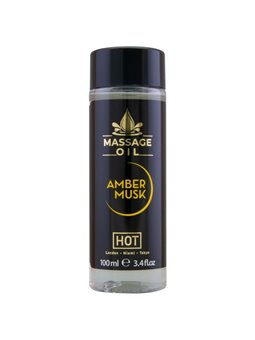 Hot Massage Oil Amber Musk - Olio da Massaggio Aromatizzato 100 ML