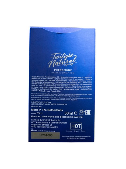 Hot Twilight Natural - Odourless Pheromone Spray for Men 50 ML