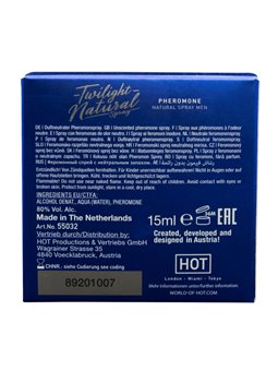 Hot Twilight Natural - Odourless Pheromone Spray for Men 15 ML