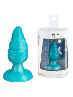 Silexd Melty - Plug Anale in Silicone Termoreattivo Celeste 9,2 Cm