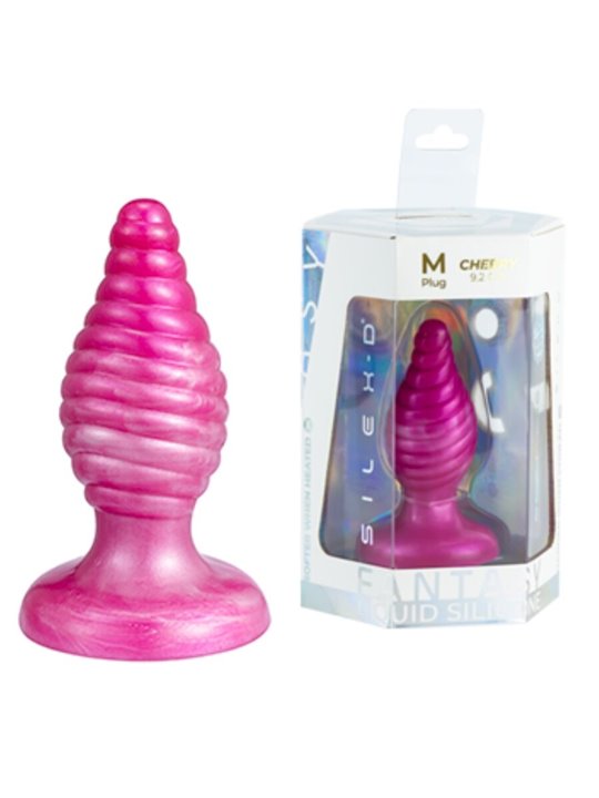 Silexd Cherry - Pink Thermoreactive Silicone Anal Plug 9.2 cm