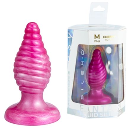 Silexd Cherry - Pink Thermoreactive Silicone Anal Plug 9.2 cm