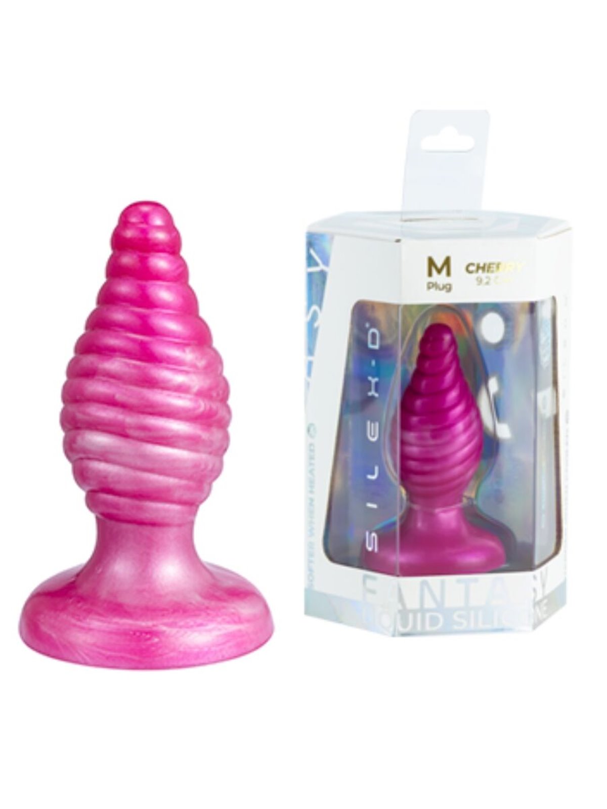 Silexd Cherry - Plug Anale in Silicone Termoreattivo Rosa 9,2 Cm