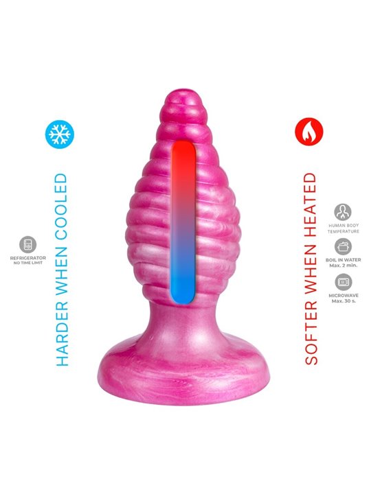 Silexd Cherry - Plug Anale in Silicone Termoreattivo Rosa 9,2 Cm