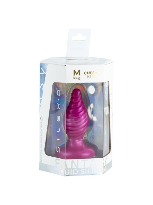 Silexd Cherry - Plug Anale in Silicone Termoreattivo Rosa 9,2 Cm