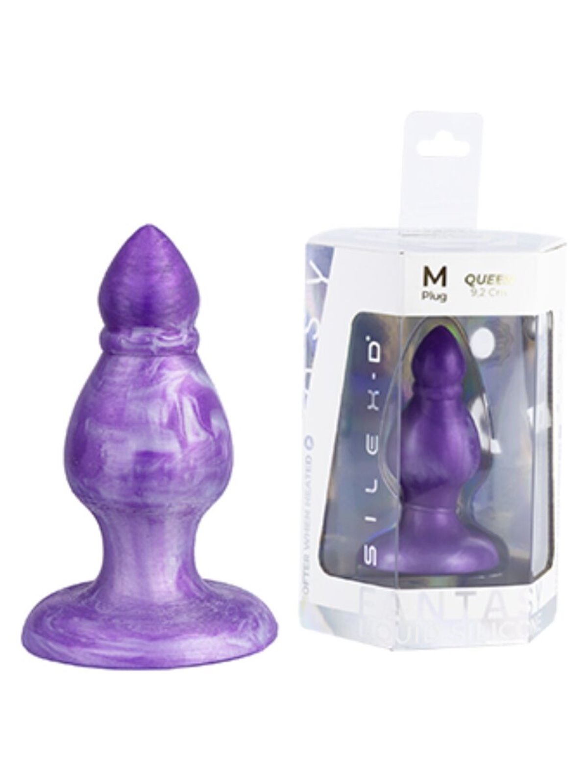 Silexd Queen - Purple Thermoreactive Silicone Anal Plug 9.2 cm