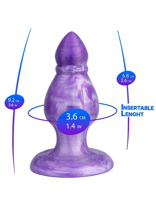 Silexd Queen - Purple Thermoreactive Silicone Anal Plug 9.2 cm