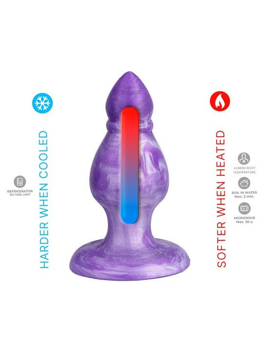 Silexd Queen - Purple Thermoreactive Silicone Anal Plug 9.2 cm