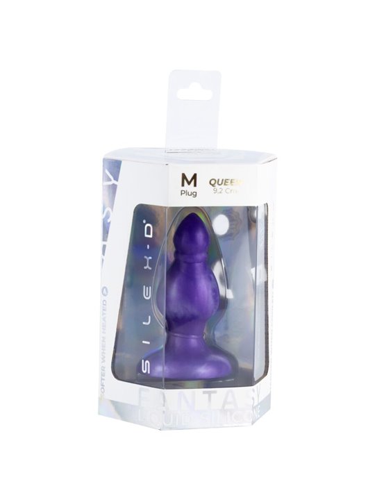 Silexd Queen - Purple Thermoreactive Silicone Anal Plug 9.2 cm