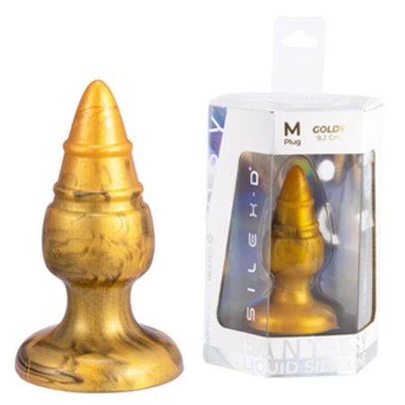 Silexd Goldy - Gold Thermoreactive Silicone Anal Plug 9.2 cm