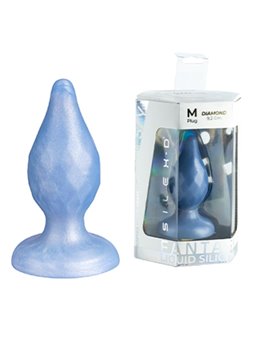 Silexd Diamond - Plug Anale in Silicone Termoreattivo Blu 9,2 Cm