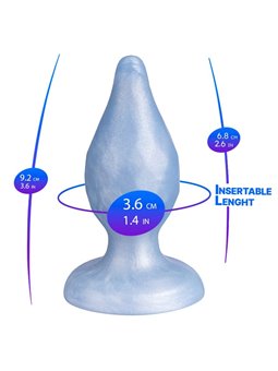 Silexd Diamond - Blue Heat-Reactive Silicone Anal Plug 9.2 cm
