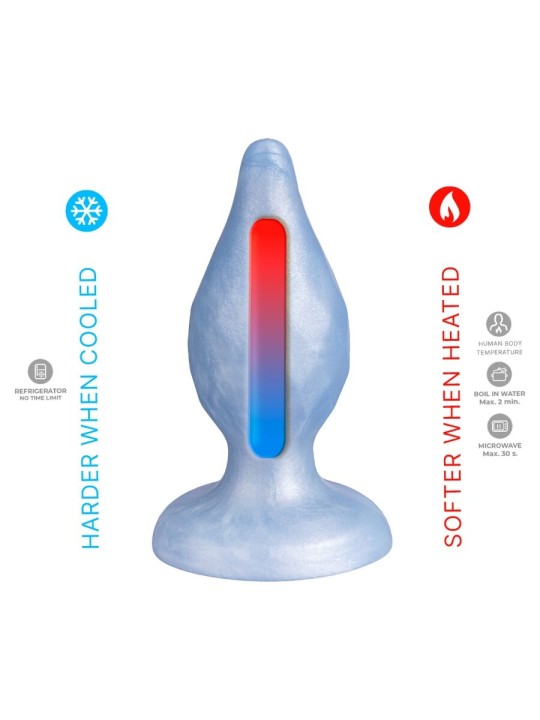 Silexd Diamond - Blue Heat-Reactive Silicone Anal Plug 9.2 cm