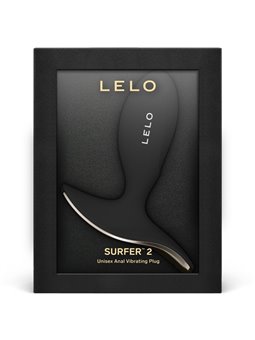 Lelo Surfer 2 - Unisex Vibrating Anal Massager, Black Silicone