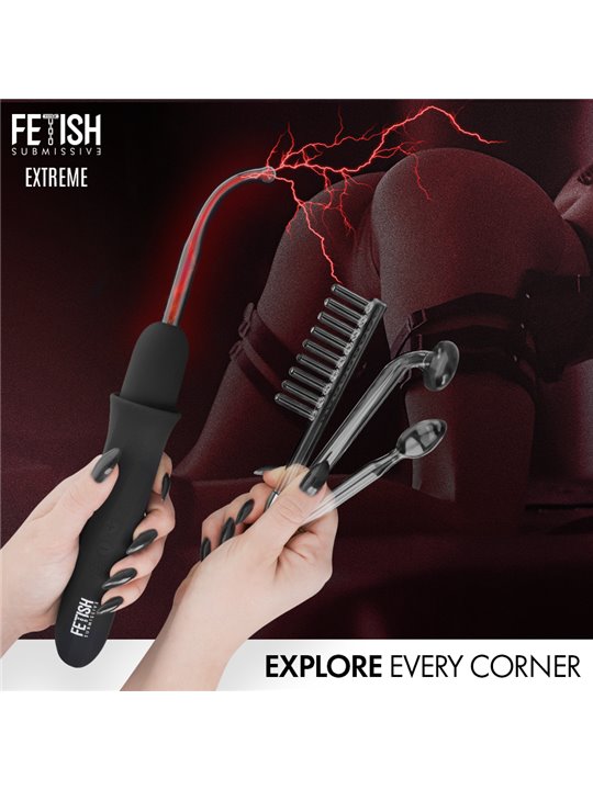 Fetish Submissive - Vibratore Wand con Elettrostimolazione