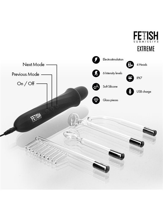 Fetish Submissive - Vibratore Wand con Elettrostimolazione
