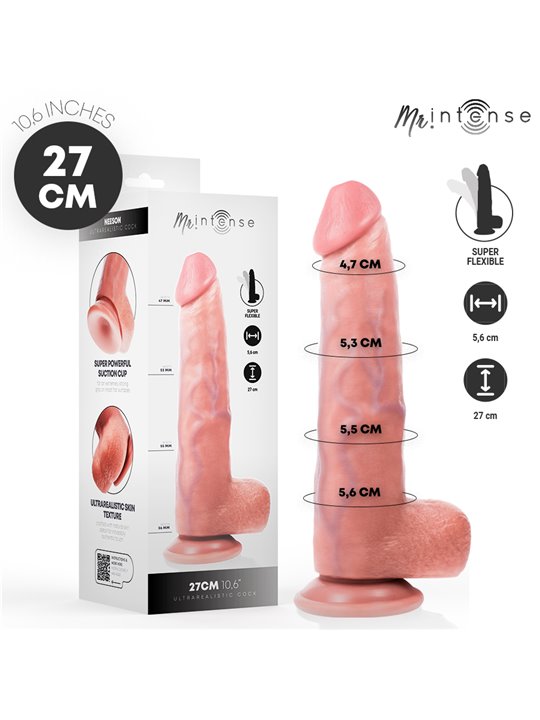 Mr Intense Neeson - Dildo Realistico Flessibile 27 Cm -Ø- 5.6 Cm
