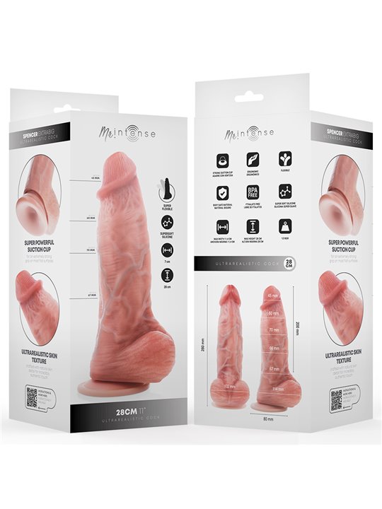 Mr Intense Spencer - Flexible Realistic Dildo 28 cm -Ø- 7.3 cm