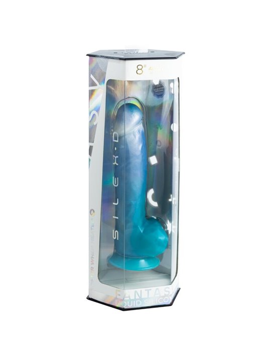Silexd Angel - Dildo in Silicone Termoreattivo Celeste 20,3 Cm