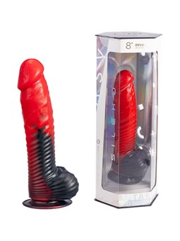 Silexd Devil - Dildo in Silicone Termoreattivo Rosso 20,3 Cm