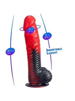 Silexd Devil - Dildo in Silicone Termoreattivo Rosso 20,3 Cm