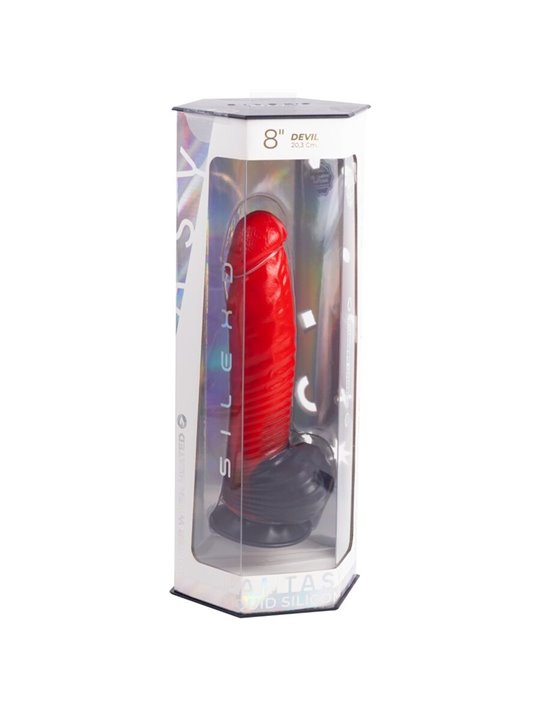 Silexd Devil - Dildo in Silicone Termoreattivo Rosso 20,3 Cm