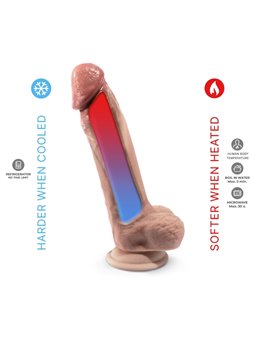 Silexd - Realistic Thermoreactive Silicone Penis 23 cm Beige Mod 1